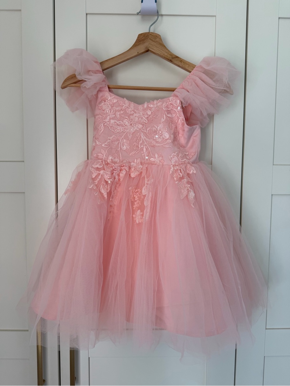 NWT JJ’s House Zavanna Pink Floral Tulle Kids Dress